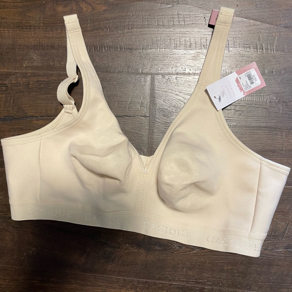 Lane Bryant CACIQUE Cotton Unlined No-Wire Bra
